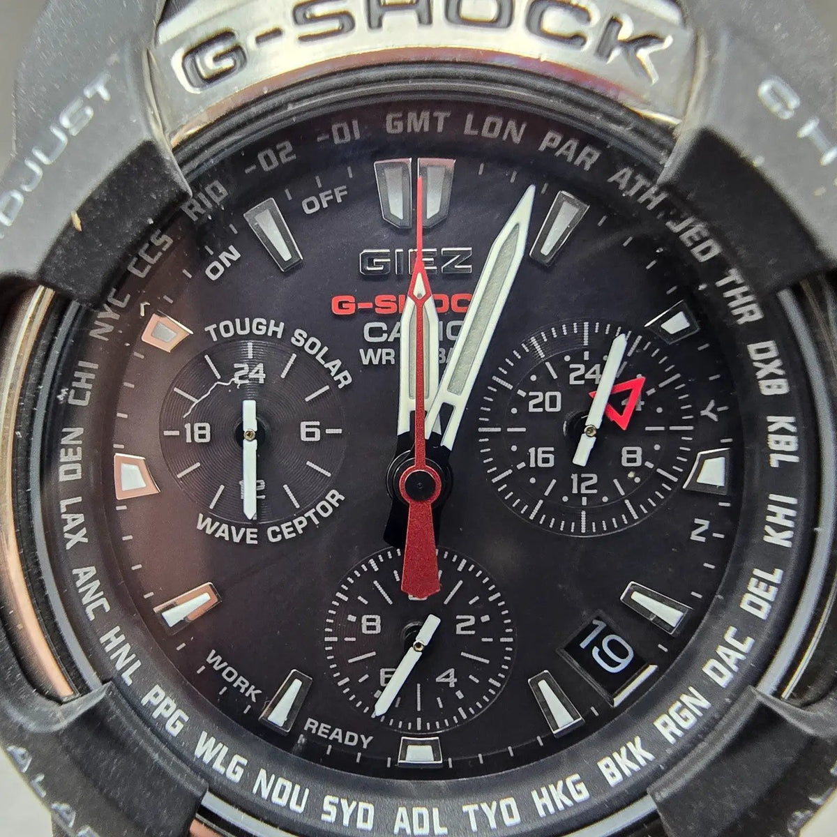 Casio G-Shock GS-1000 Watch Men 47mm Black Dial Black Silver Date Round Works JP1