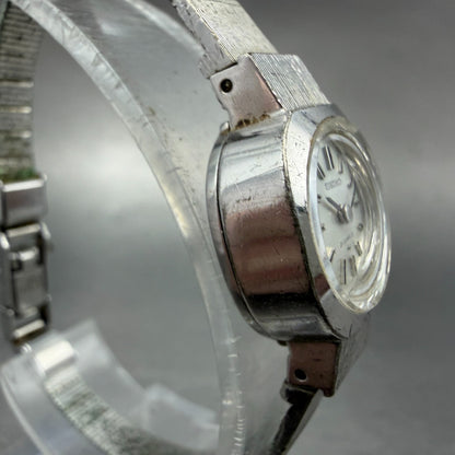 Seiko Watch Women 16mm Silver Dial Silver Tone Manual Round 11-0340 Runs Vintage3