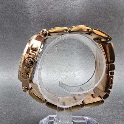 Michael Kors Chronograph Watch Women 38mm White Dial Rose Gold Tone New Battery7