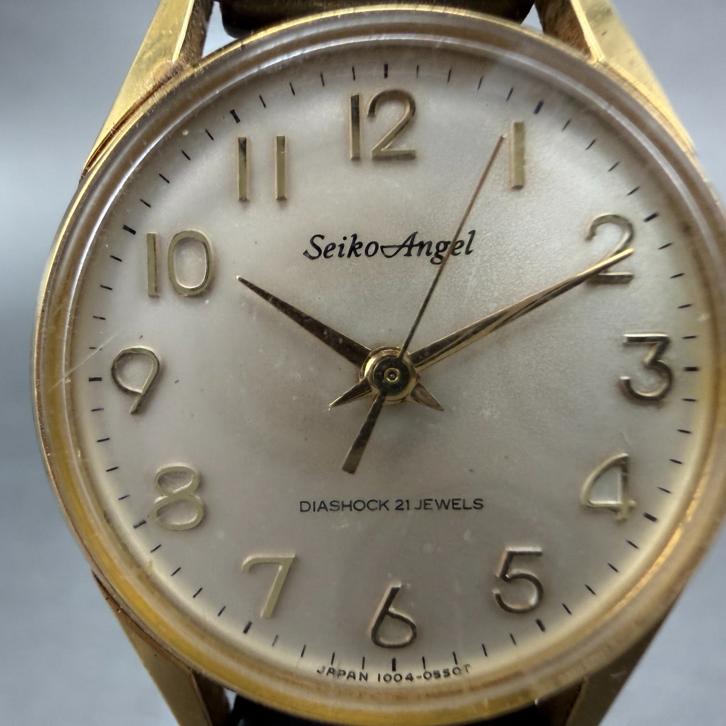 Seiko Angel Watch Women 23mm White Dial Gold Plated Manual Wind 1004-0030 Runs 11