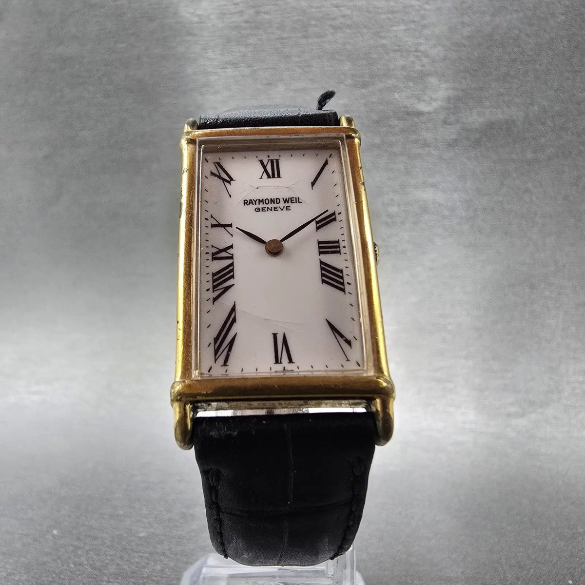 Raymond Weil Tank Watch Unisex 20mm White Dial Gold Plated 5742 VTG PARTS6