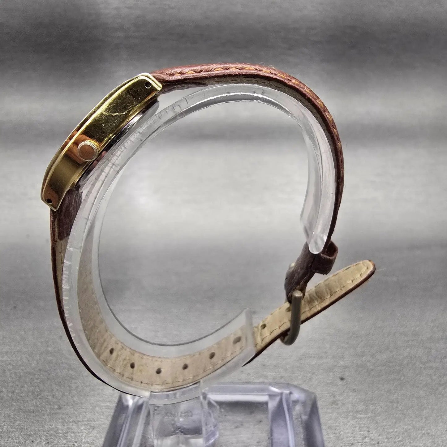 Seiko Watch Women 22mm Gold Dial Gold Tone Daydate Round 3Y03-0049 New Battery6