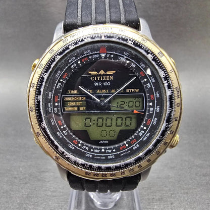 Citizen Promaster Wingman Watch Men 41mm Black Dial Two Tone READ!! NewBatt C0800