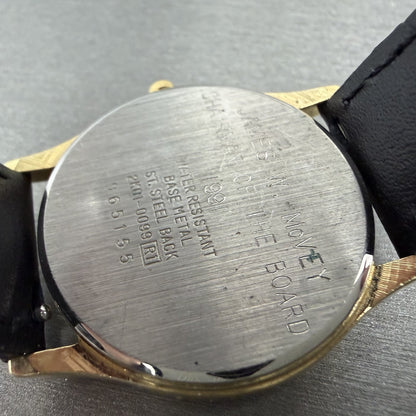 Seiko Watch Men 32mm White Dial Gold Tone Round 2K01-0099 New Battery Vintage9
