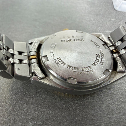 Seiko Watch Women 25mm White Dial Two Tone Daydate Round 7n83-0041 New Batt N689