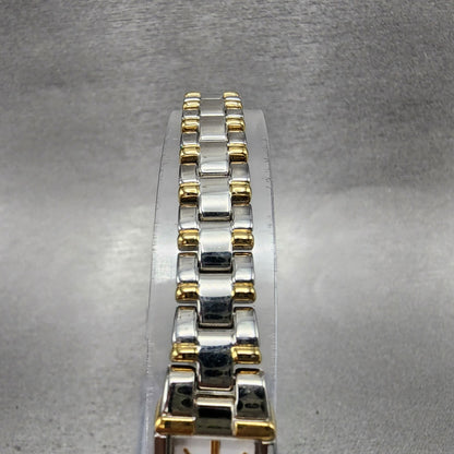 Seiko Tank Watch Women 13mm White Dial Two Tone Rectangle V2200AB0 New Battery4