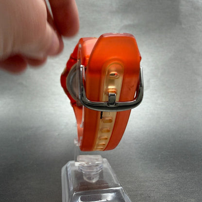 Casio Baby-G BG-163A Watch Women 42mm Orange Digital Round Alarm Chrono New Batt7