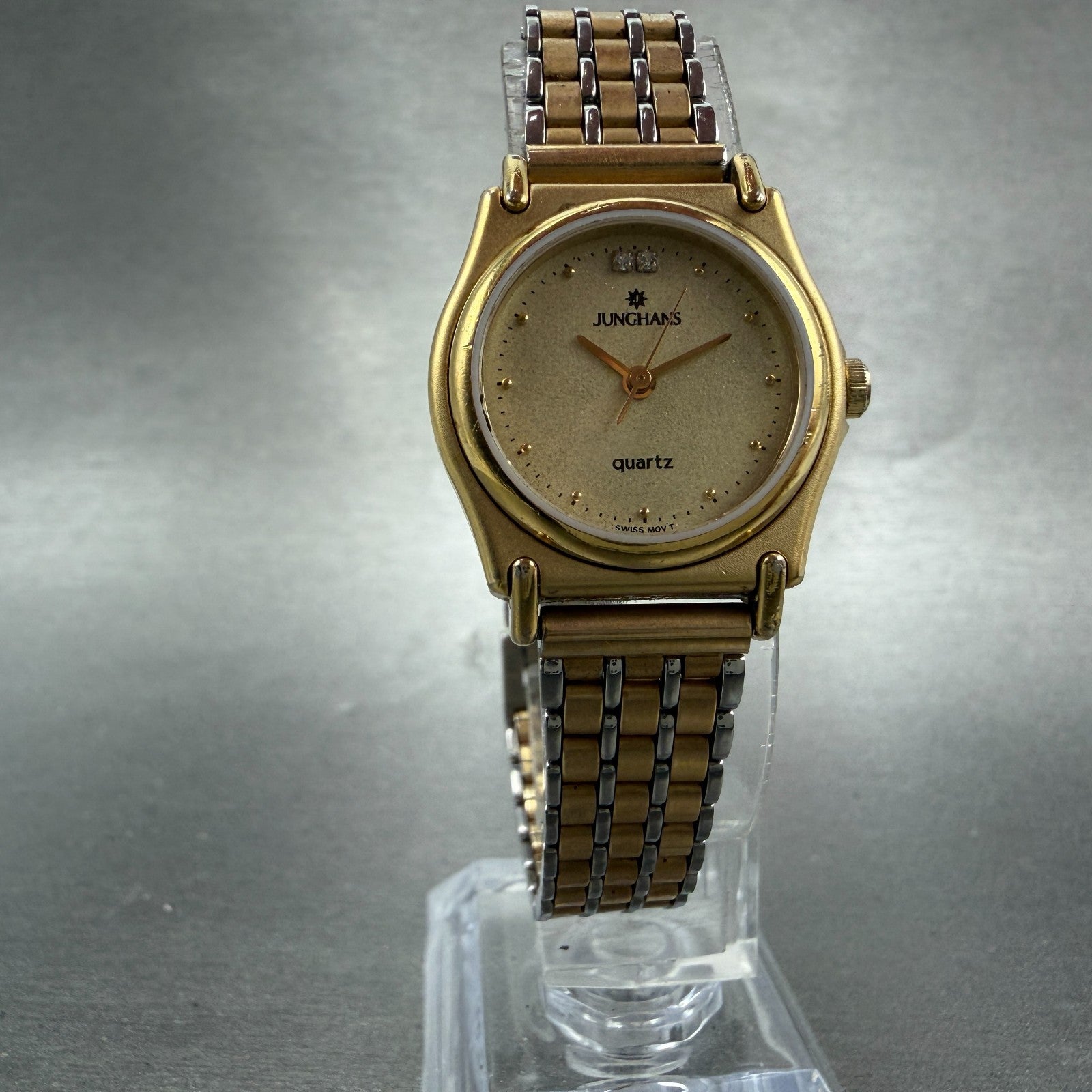 Junghans Watch Women 24mm Champagne Dial Gold Tone EWJ-1003L New Battery5