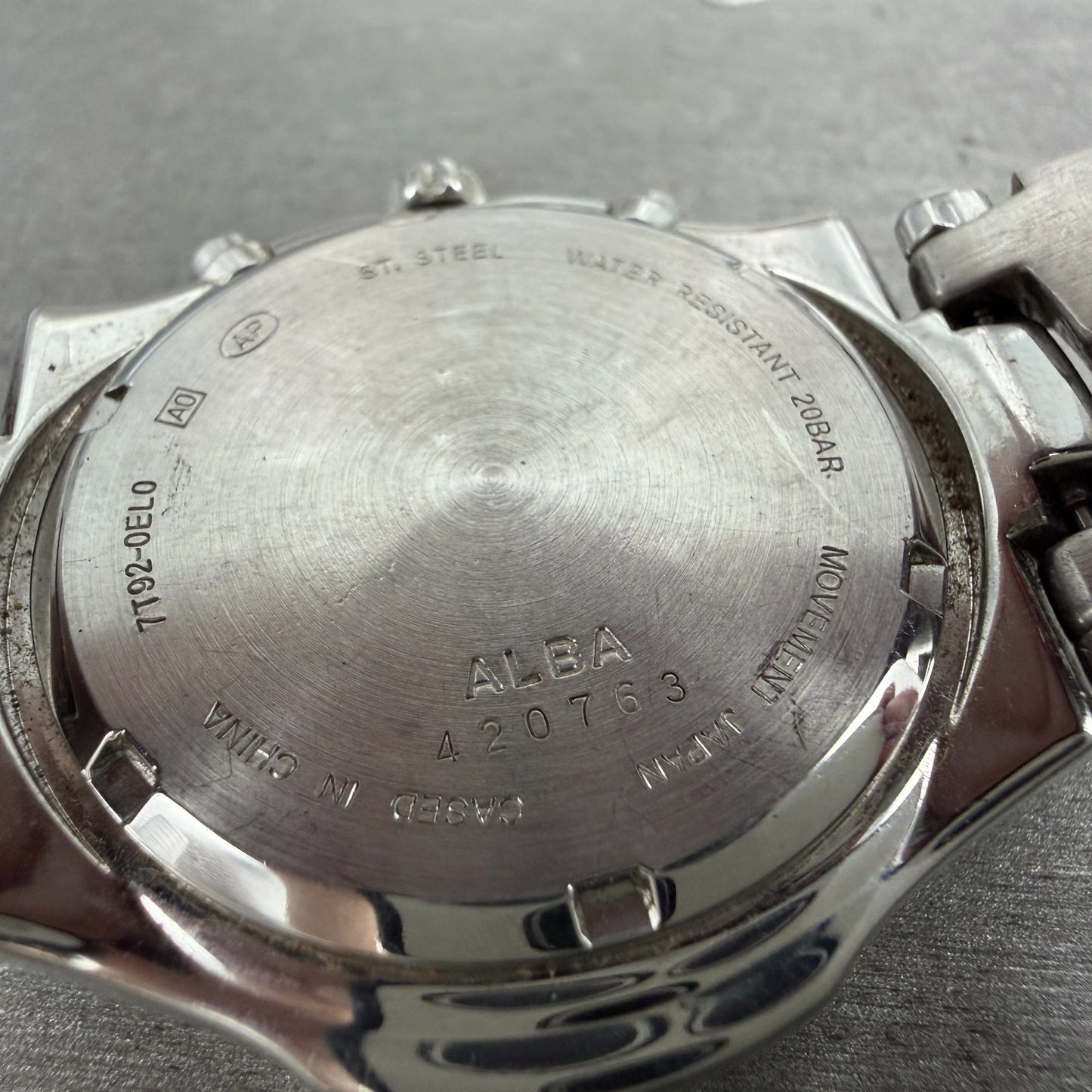 Seiko Alba Roox Chronograph Watch Men 40mm Blue Dial Silver Tone Date NewBattery9