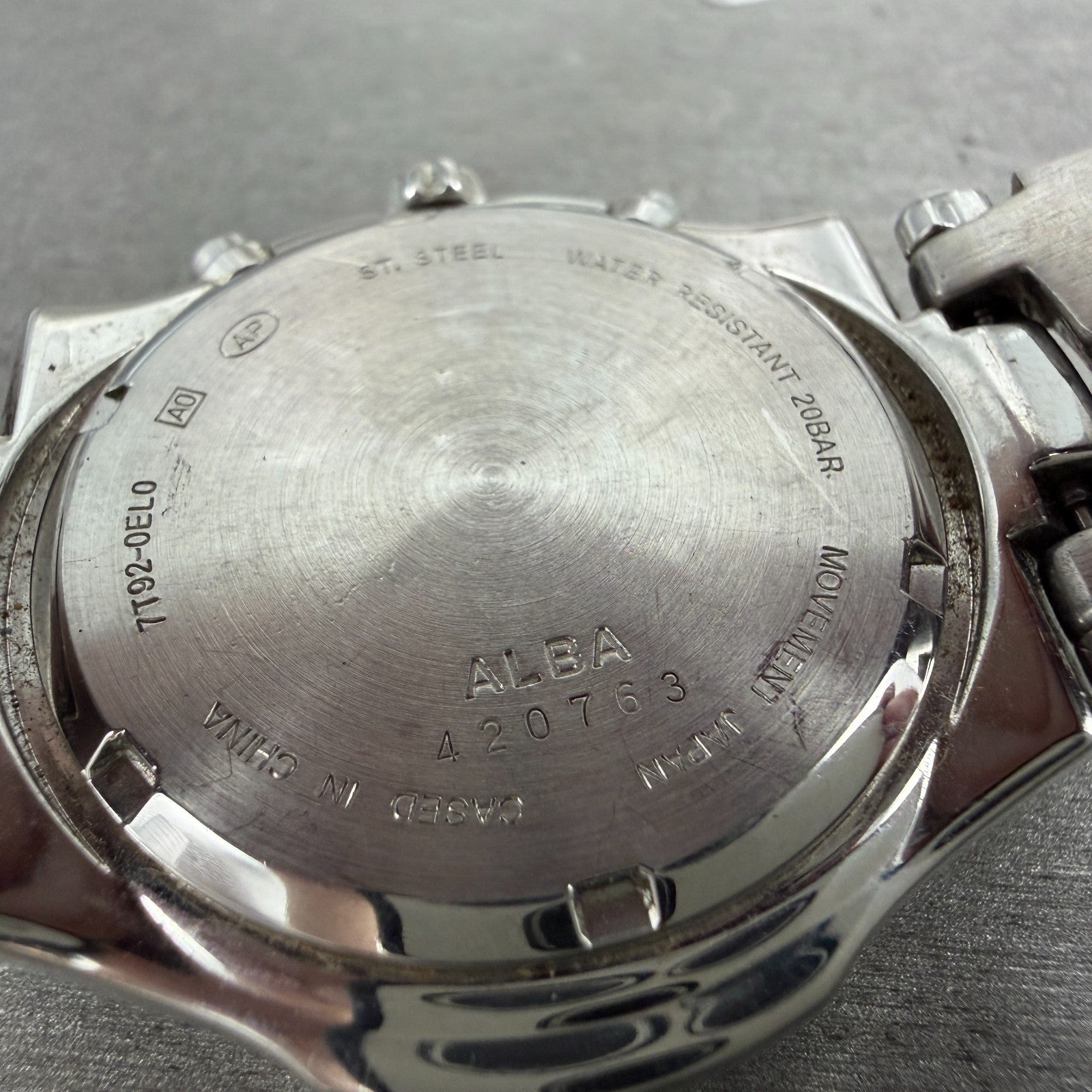 Seiko Alba Roox Chronograph Watch Men 40mm Blue Dial Silver Tone Date NewBattery9