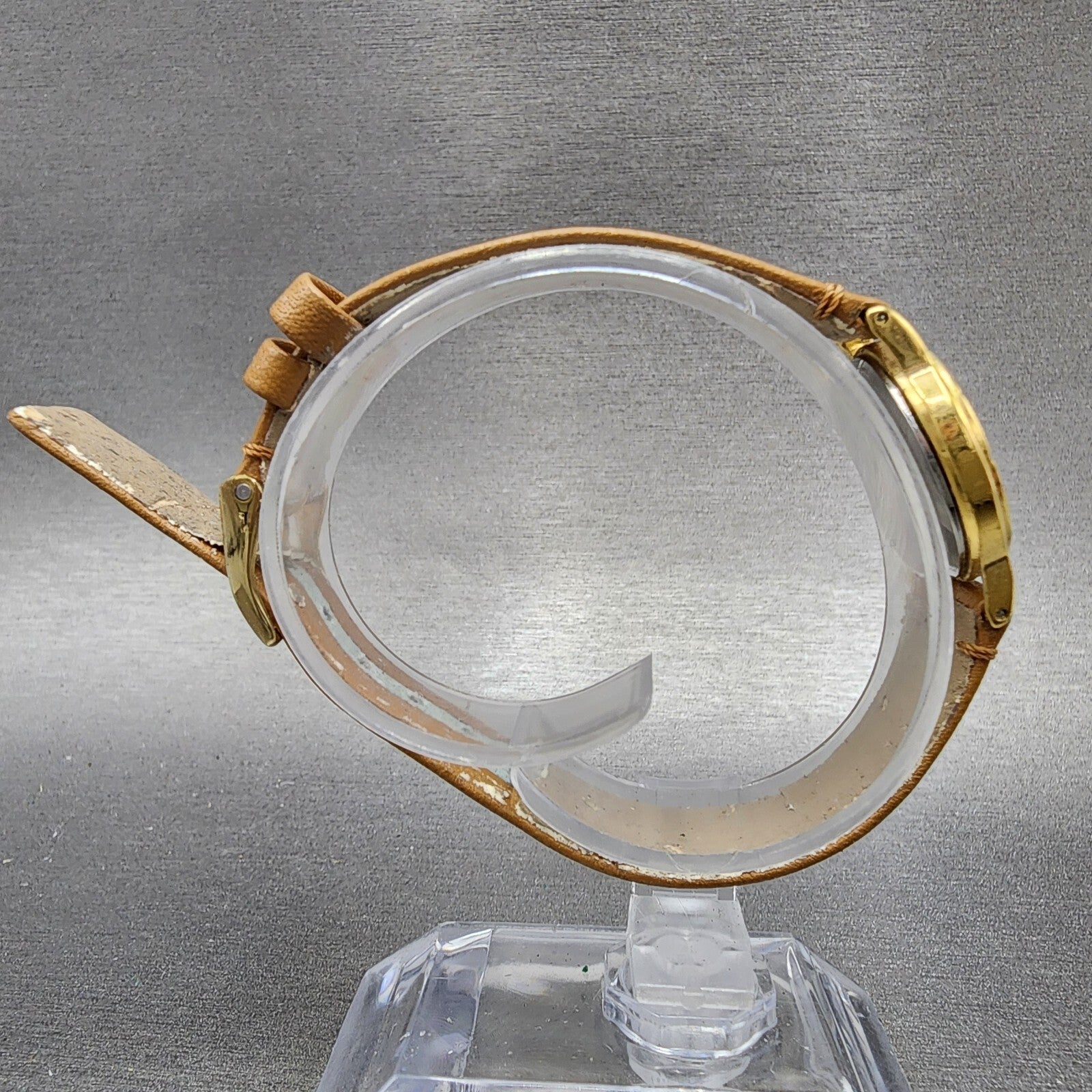 Seiko Watch Women 22mm Gold Dial Gold Tone Round 73210210 New Battery8