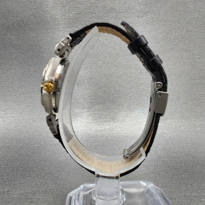 Seiko Pulsar Watch Women 27mm Black Dial Two Tone Date V7826B80 New Battery6