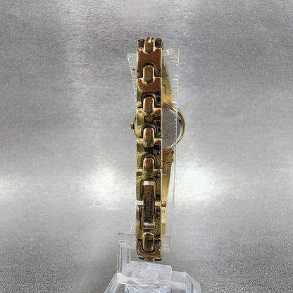 Seiko Watch Women 21mm Gold Dial Gold Tone Round 1N00-0SC0 New Battery