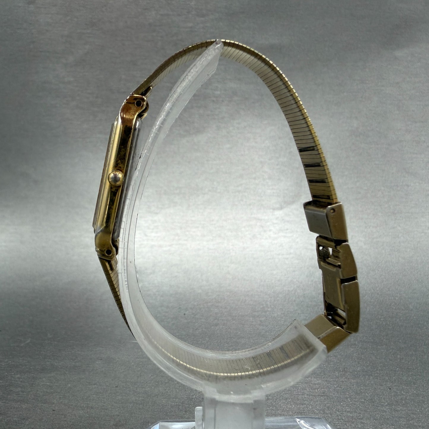 Citizen CQ Tank Watch Women 13mm Black Dial Gold Tone 2250-229932 New Battery6
