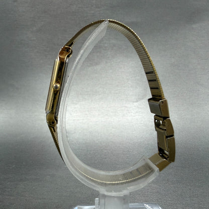 Citizen CQ Tank Watch Women 13mm Black Dial Gold Tone 2250-229932 New Battery6