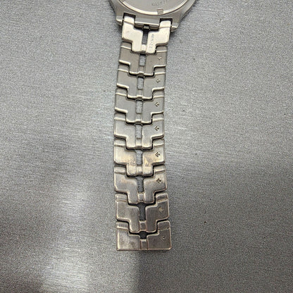Seiko Titanium Watch Men 35mm Black Dial Gray Tone Date 7n320069 BROKEN BAND10