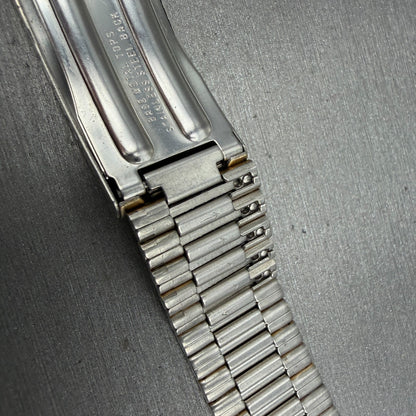 Seiko SQ Bracelet 18mm Stainless Steel Gold Tone Tri Folding Clasp Vintage Japan10
