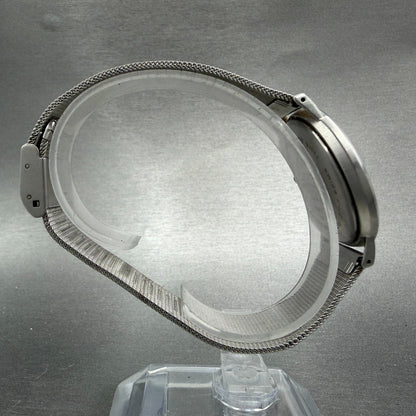 Calvin Klein Watch Men 35mm Silver Dial Steel Round K3311 Mesh Band New Battery8