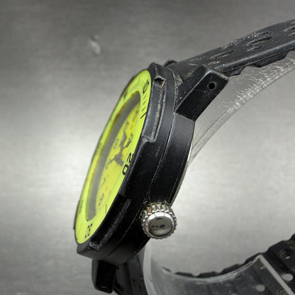 Victorinox Swiss Army Andre Aggassi Watch men 40mm Yellow Dial Black New Bat Box3