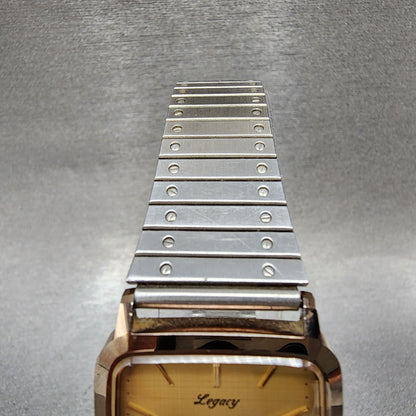 Orient Legacy Tank Watch Men 27mm Gold DIal Gold Tone Rectangle C255H120 NewBat4