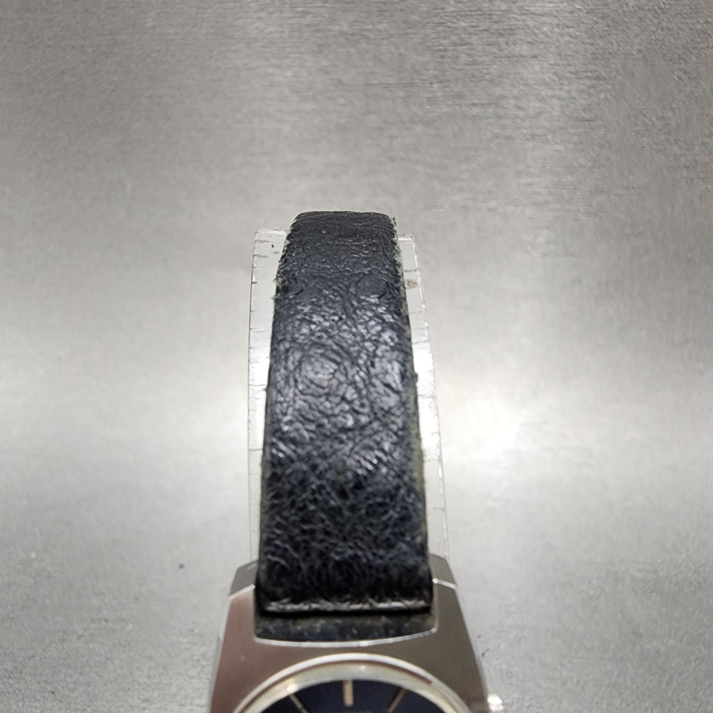 Seiko Tank Watch Women 19mm Blue Dial Silver Tone Rectangle Manual 177070 Runs4