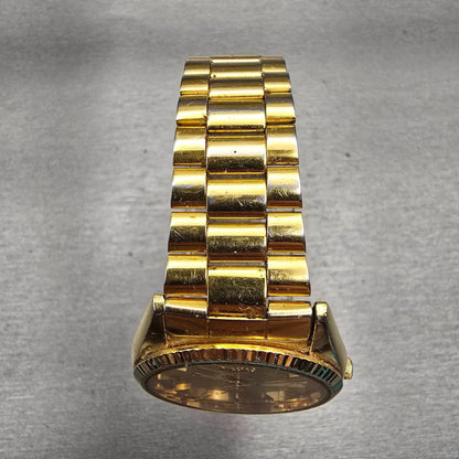 Seiko President Watch Men 36mm Gold Dial Gold Tone Daydate 5H23-8029 New Battery4