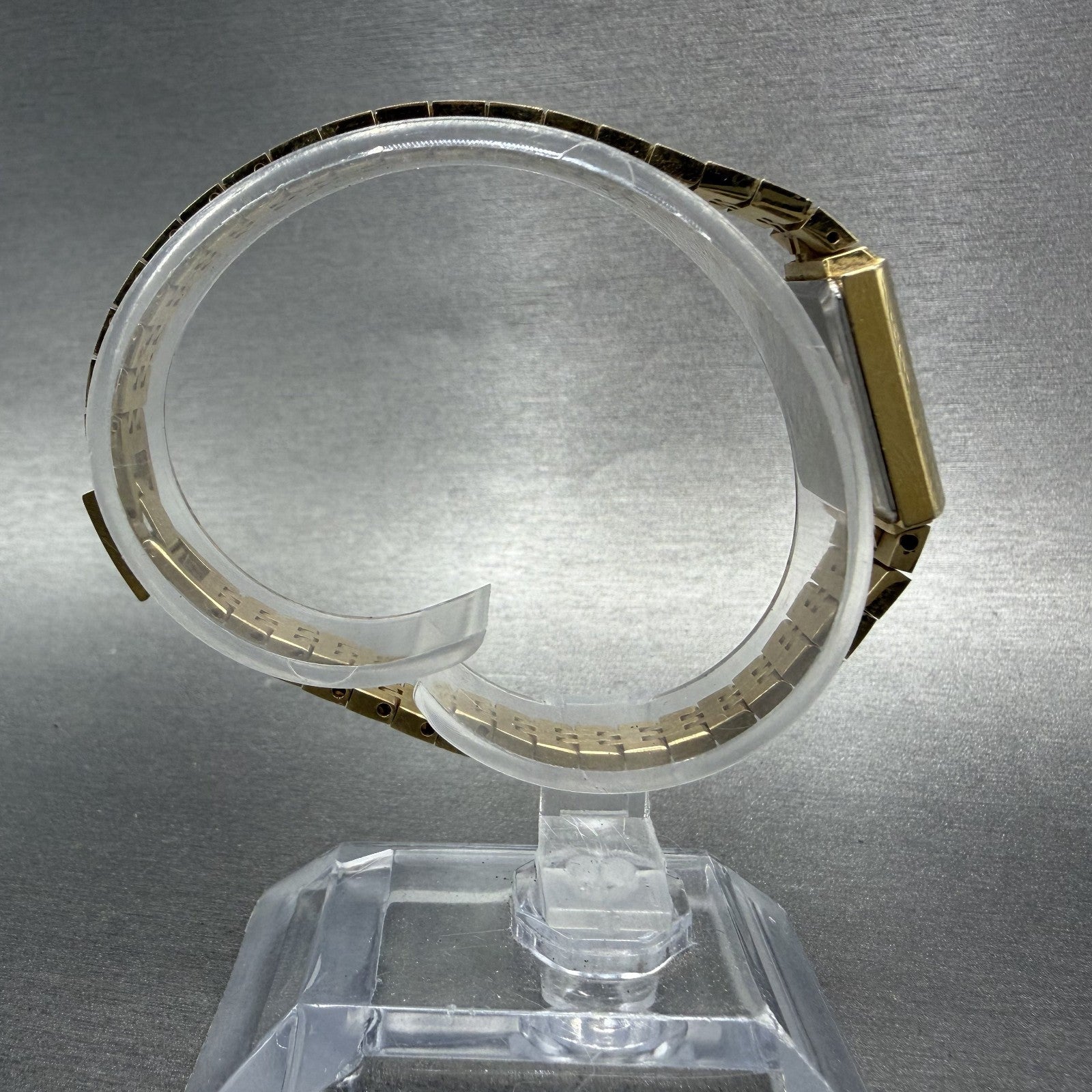 Citizen CQ Watch Women 17mm Champagne Dial Gold Tone Rectangle 3220 New Battery8