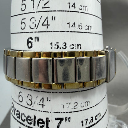 Bulova Diamond Watch Women 32mm MOP Dial Two Tone Round 98P140 PARTS NO CROWN11