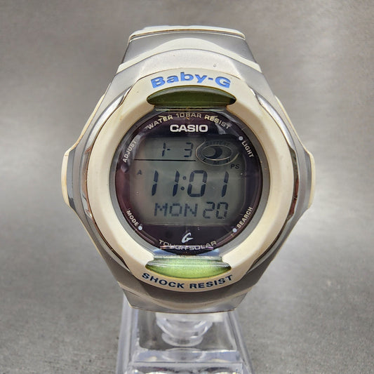 Casio BabyG BGR280 Watch Women 43mm Digital White Tone Alarm Chrono Works0