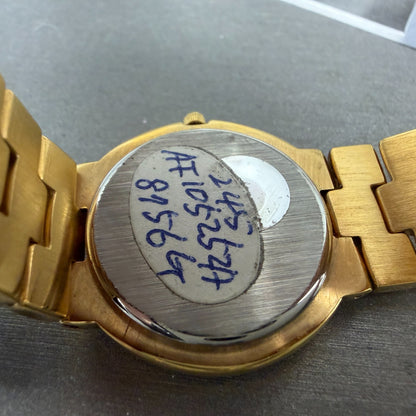 Citizen Watch Unisex 30mm White Dial Gold Tone Date Round 2818 New Battery NOS9
