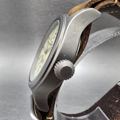 Timex Expedition Scout Watch Men 40mm Cream Dial Gray Date Round New Battery2