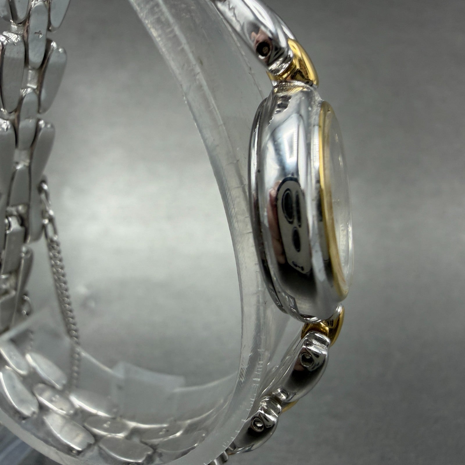 Seiko Tisse Watch Women 20mm Silver Dial Two Tone Round 4N21-0740 New Battery3