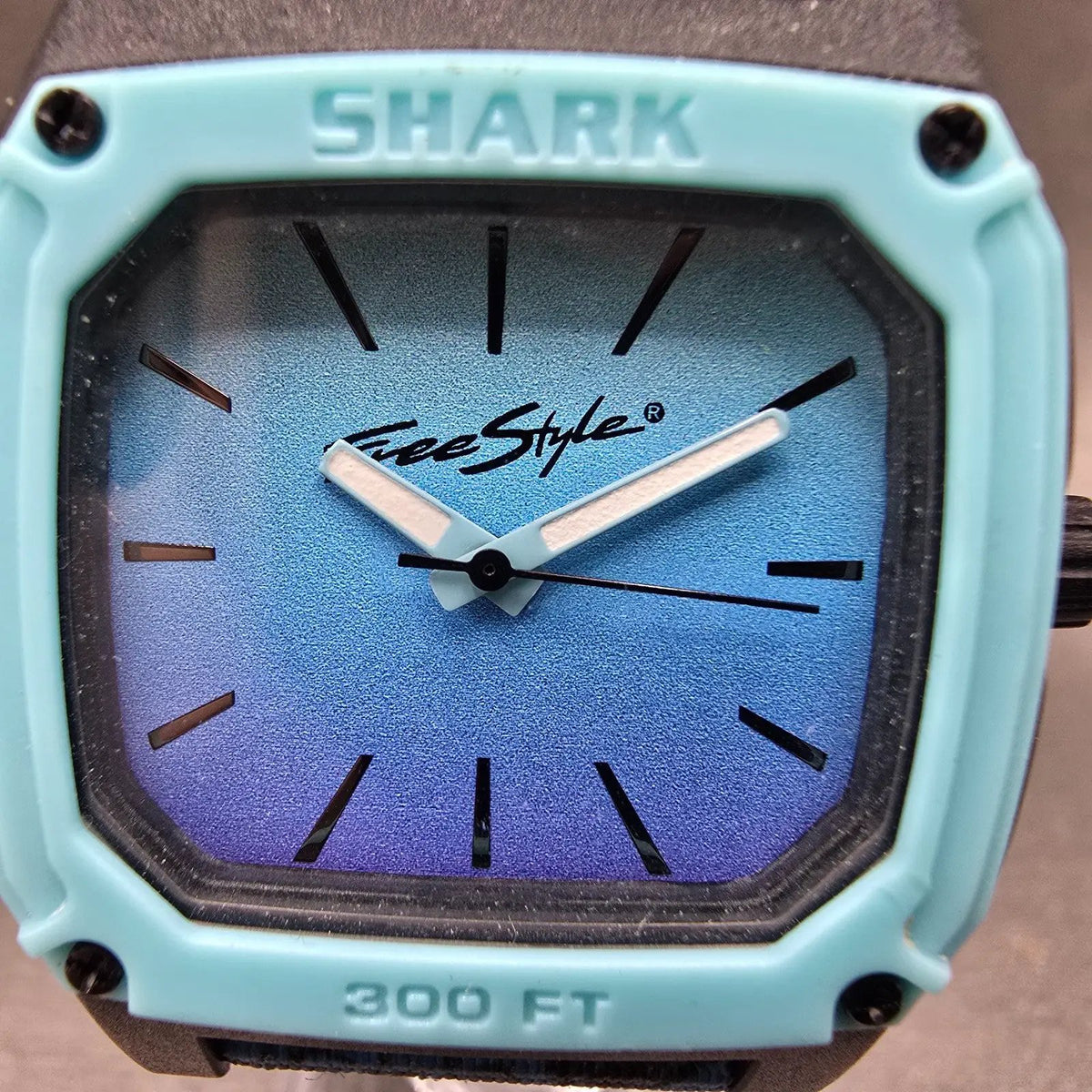 Freestyle Shark Watch Men 38mm Blue Dial Black Shark week Tribal Octagon NewBatt1