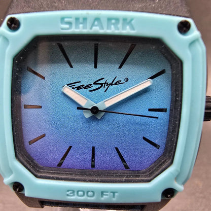 Freestyle Shark Watch Men 38mm Blue Dial Black Shark week Tribal Octagon NewBatt1