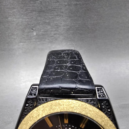 Michael Kors Channing Watch Women 40mm Black Dial Black & Gold Tone New Battery4