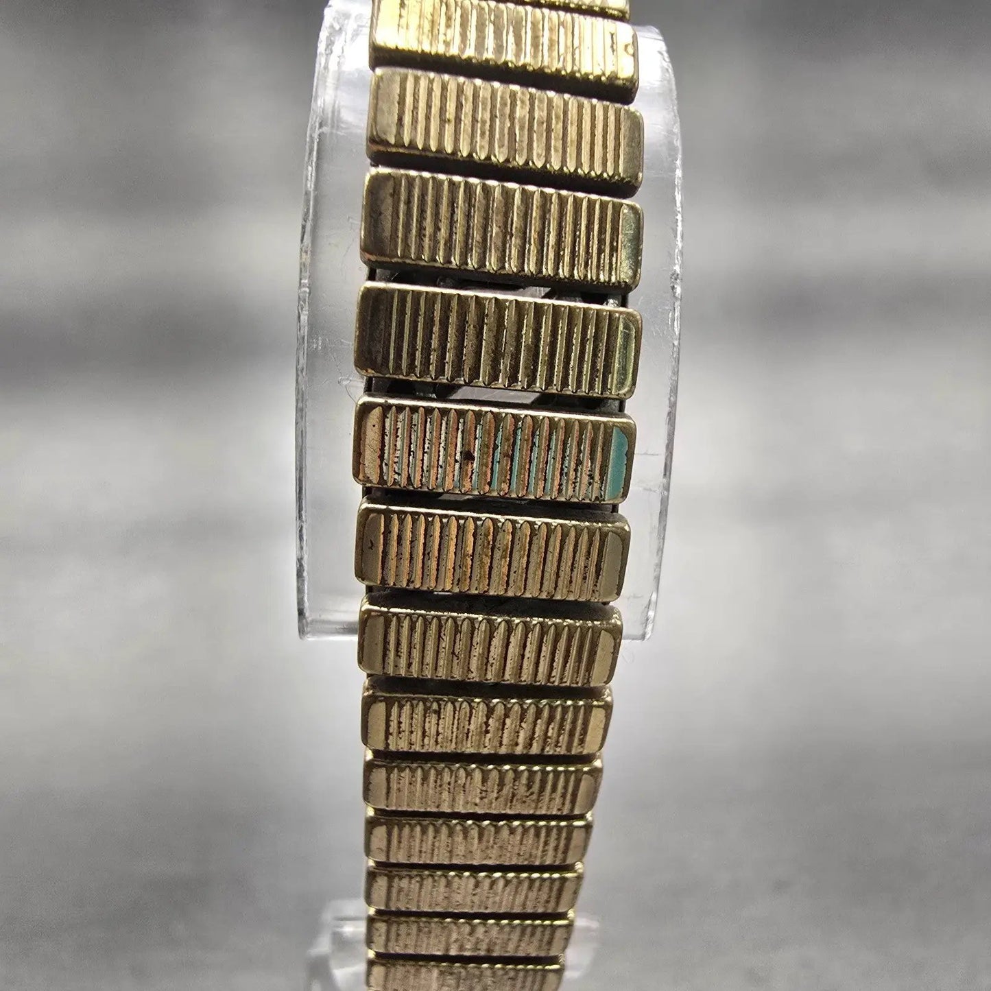 Seiko Watch Woman 20mm Gold Dial Gold Tone Rectangle 7321-5040 New Battery VTG7