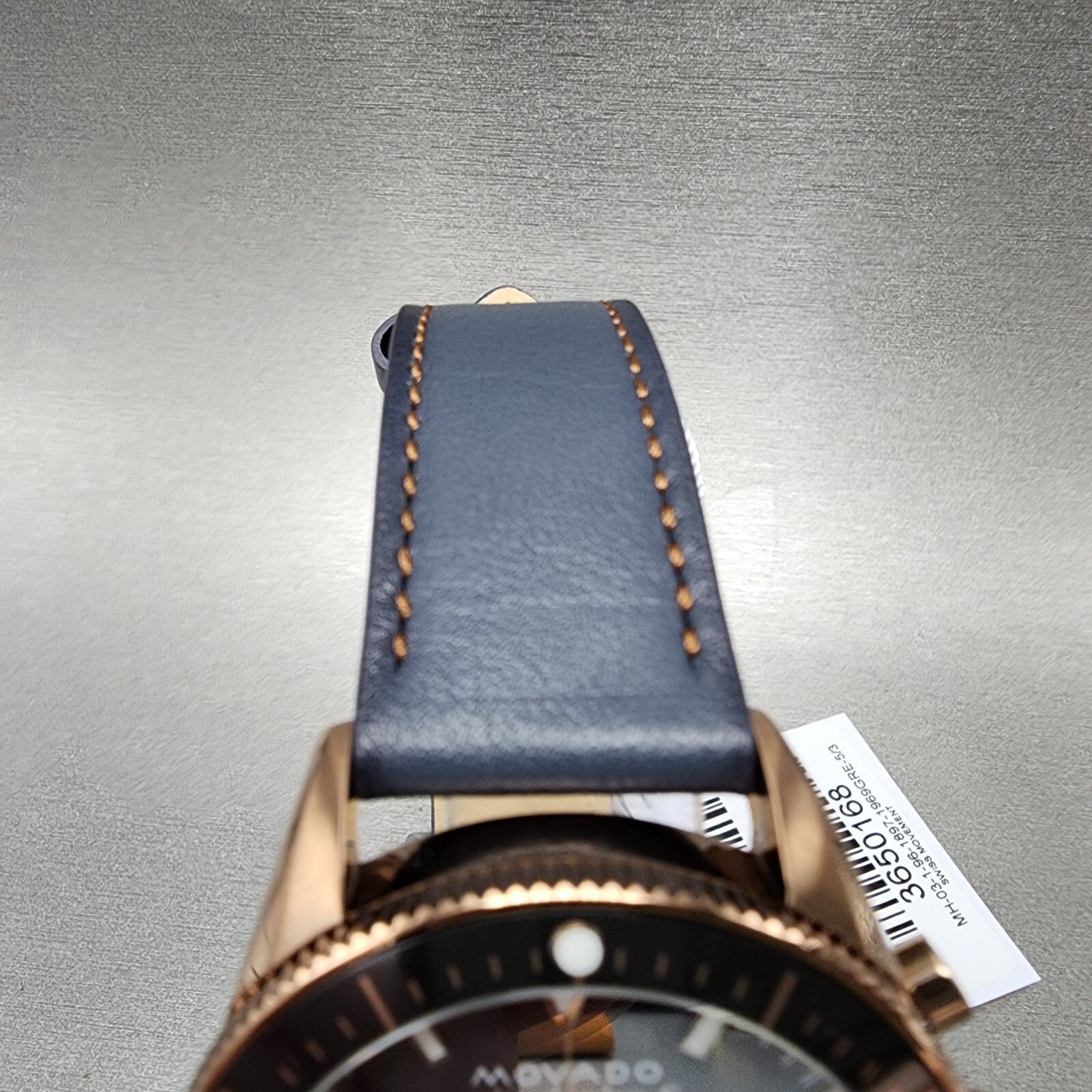 Movado Heritage Calendoplan S Watch Men 42mm Black Dial Roes Gold Tone Date4