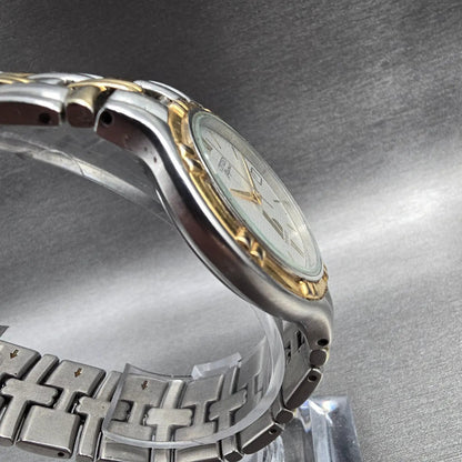 Citizen Elegance Watch Men 35mm Silver Dial Two Tone Date 5510-H04511 New Batt J3