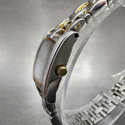 Citizen EcoDrive Tank Watch Women 15mm White Dial Two Tone G620S028566 Runs2