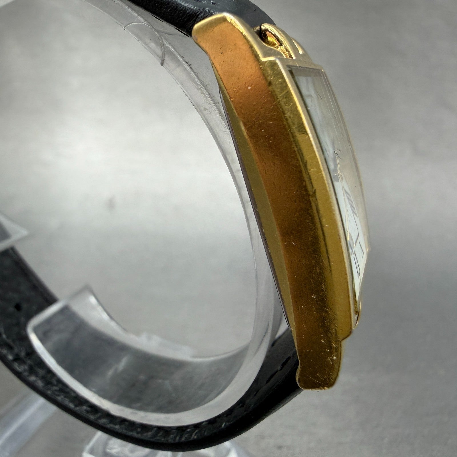 Bulova Tank Watch Men 26mm White Dial Gold Tone Date Rectangle 97B41 New Battery3