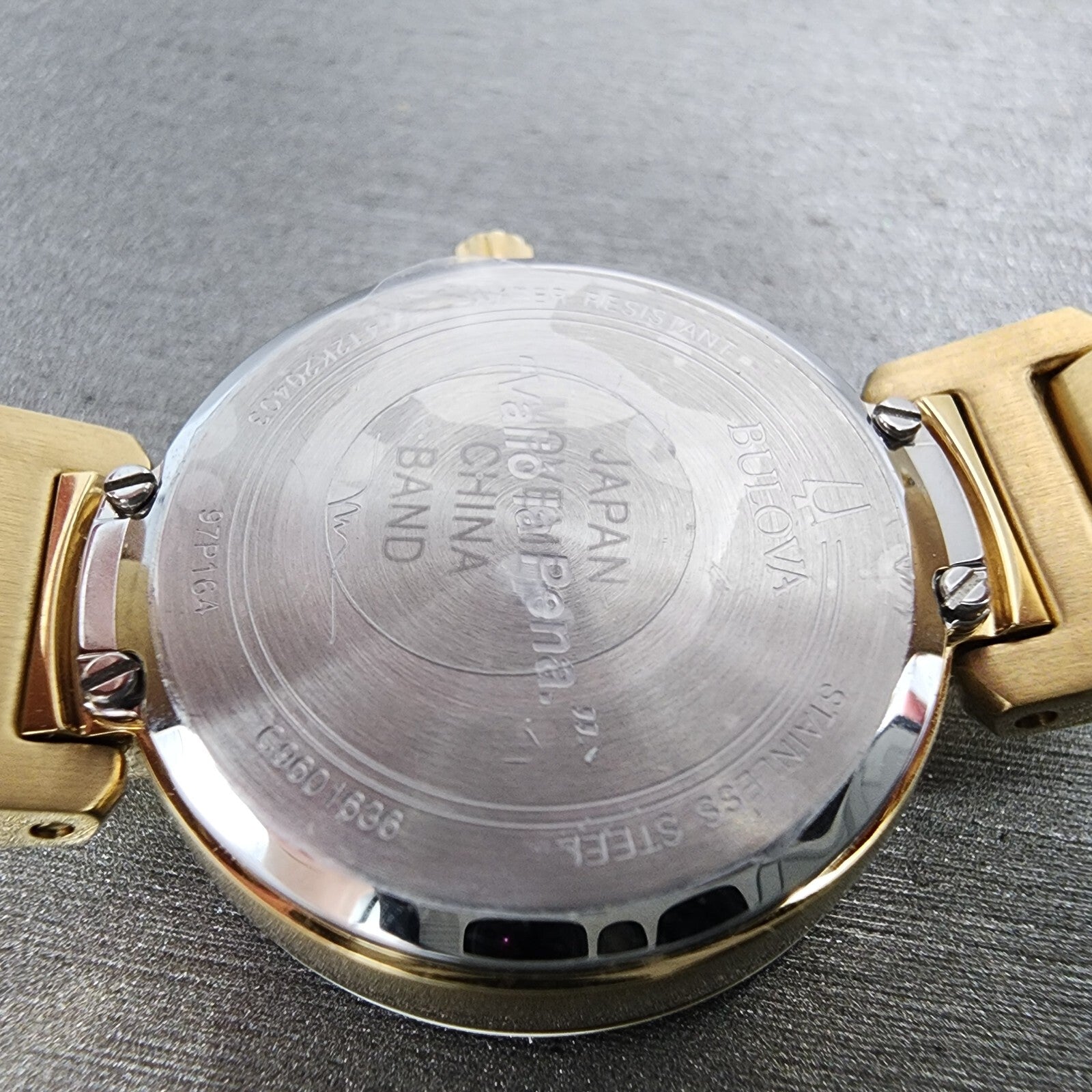 Bulova Marc Anthony Watch Women 26mm Champagne Dial Gold Tone Diamond Accents9