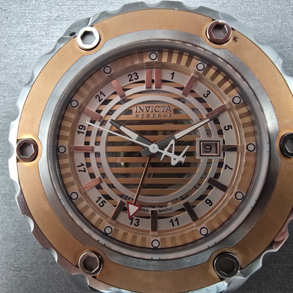Invicta Subaqua Reserve GMT Watch Men 51mm Rose Gold & Silver 16819 Date PARTS2