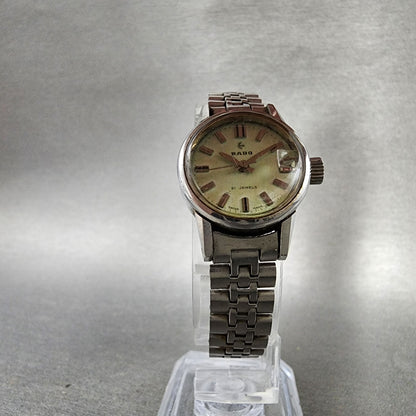 Rado Watch Women 21mm Green Dial Silver Tone Date Manual Wind 781/1 Runs5