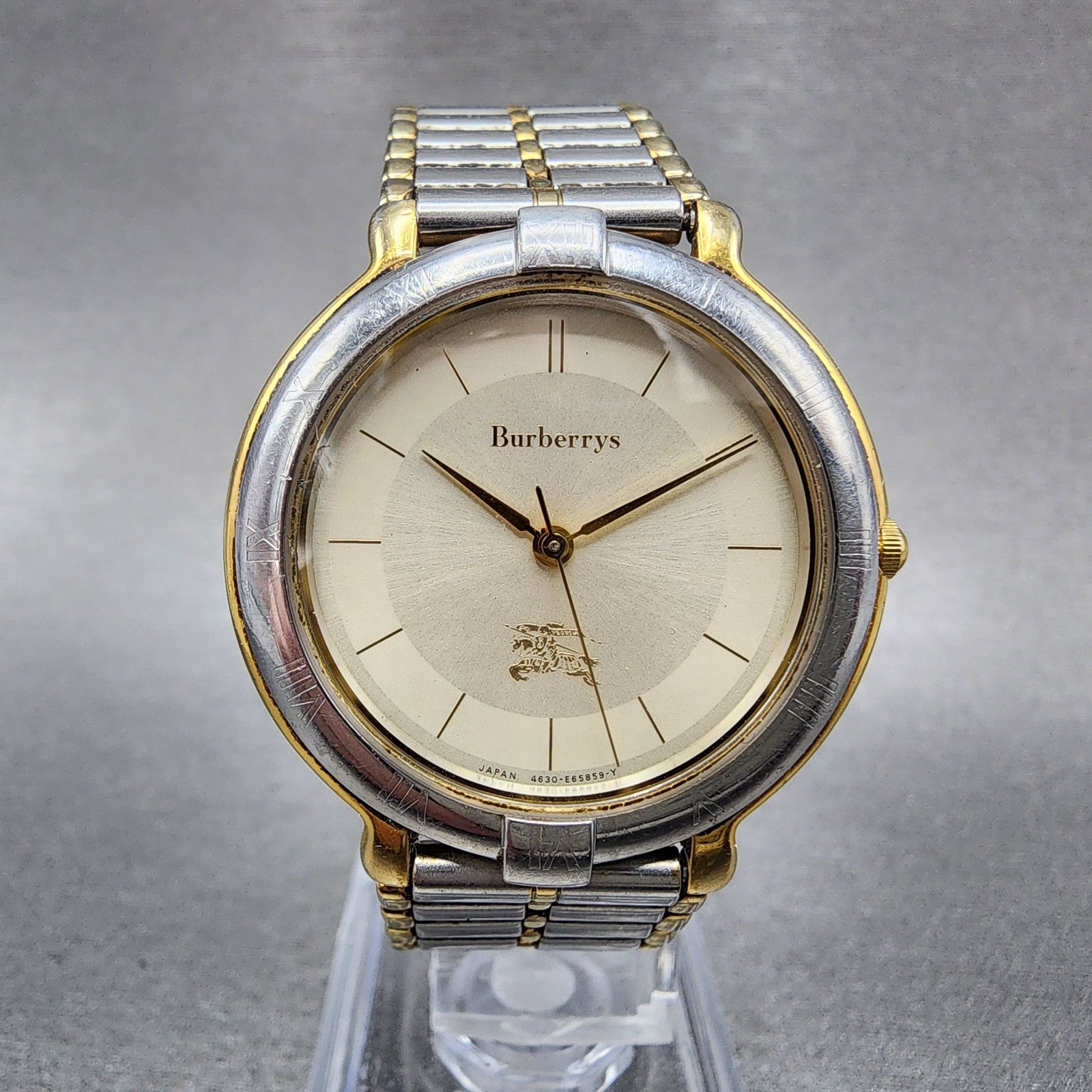 Burberry Watch Men 32mm Champagne Dial Two Tone Round 4630E60795 PARTS0