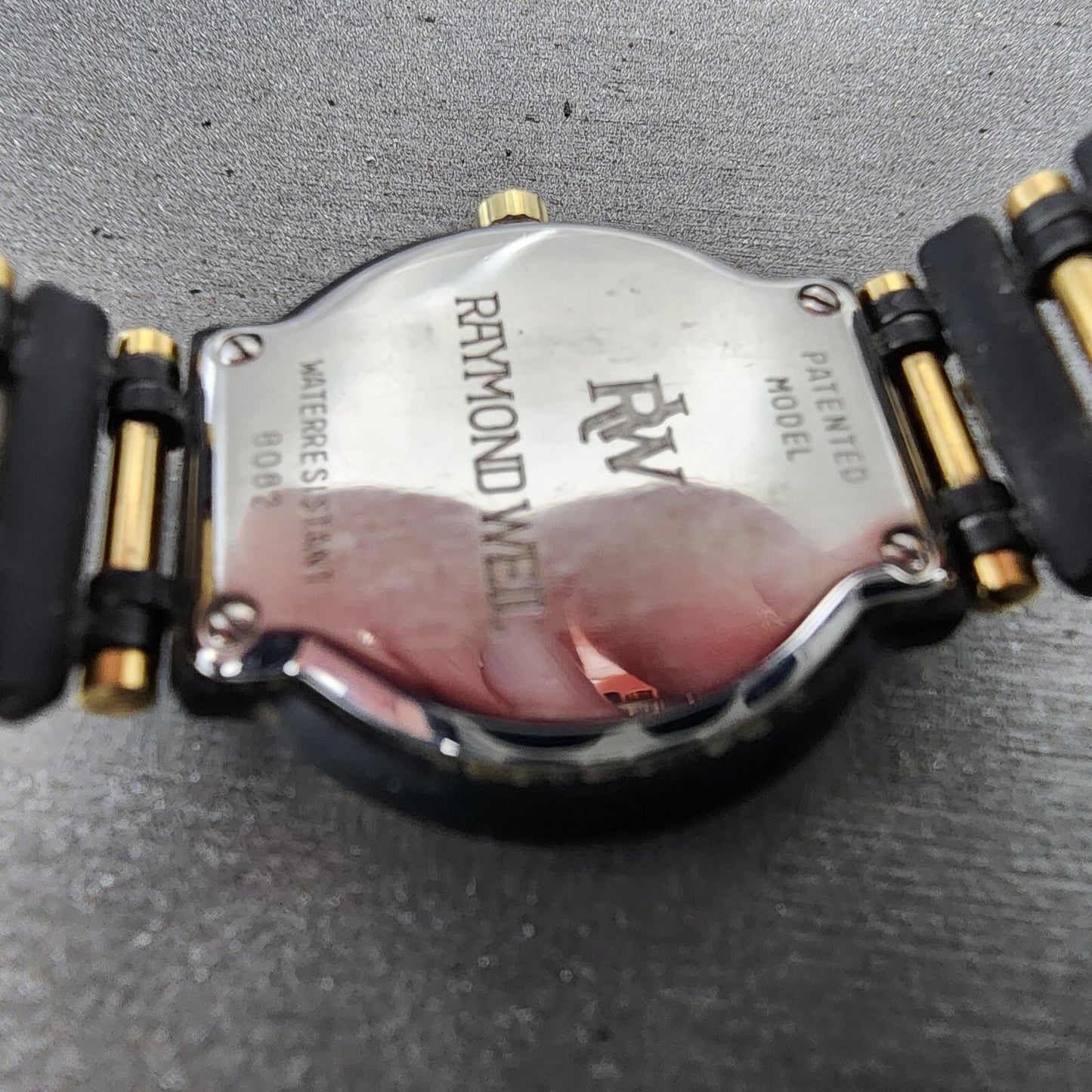 VTG Raymond Weil Watch Women 24mm Black Dial Black Gold Tone Round New Battery9