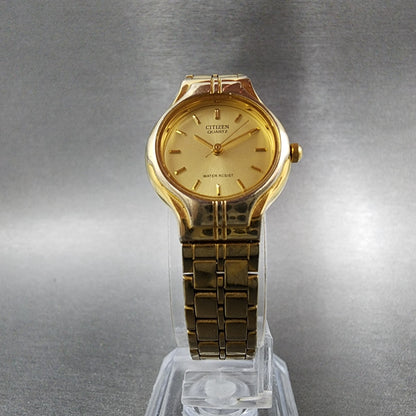 Citizen Watch Women 23mm Champange Dial Gold Tone Round 5930S43714 New Battery5