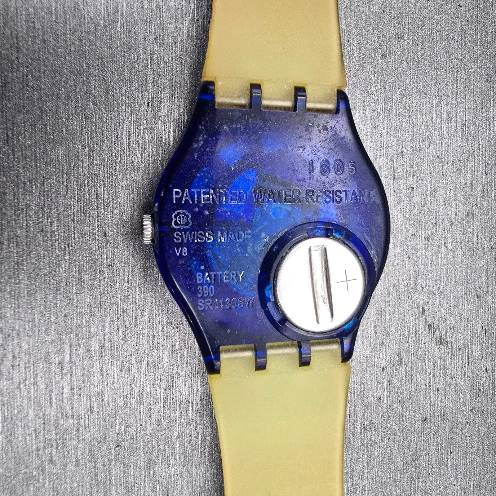 Swatch LINAJOLA Watch Men 34mm Blue Dial Blue Tone Round GN237 New Battery D10