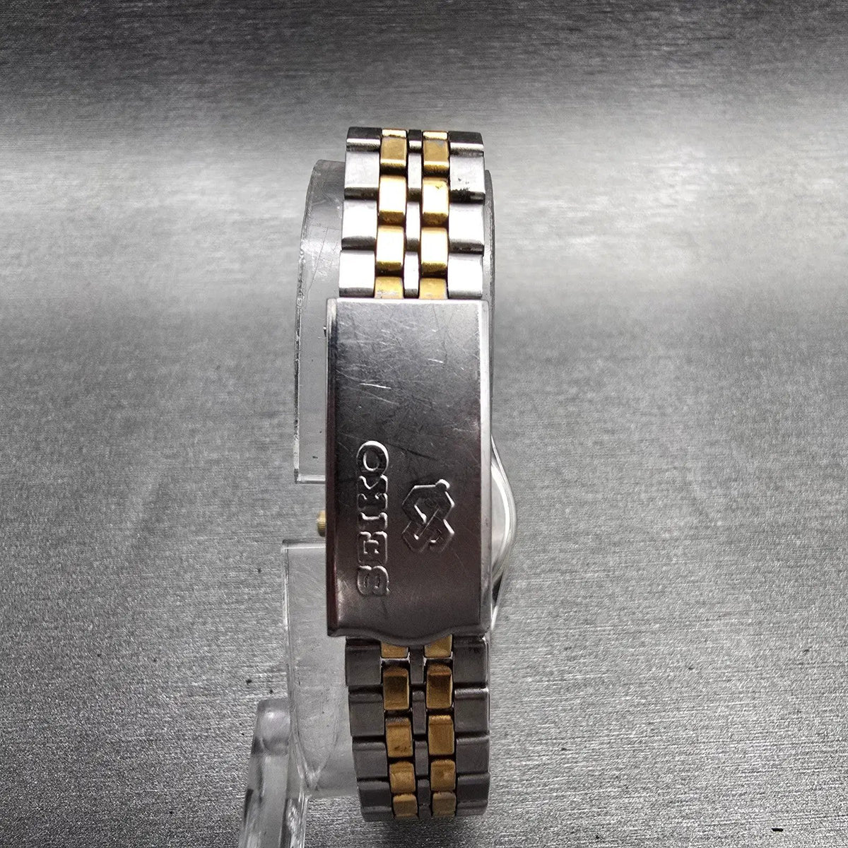 Seiko SQ Watch Women 23mm Gold Dial Two Tone Daydate Round 2A23-0029 New Battery7