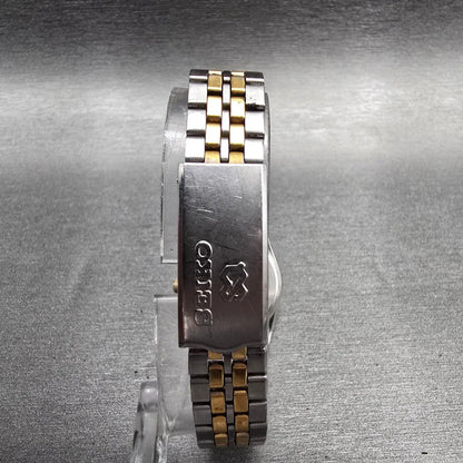 Seiko SQ Watch Women 23mm Gold Dial Two Tone Daydate Round 2A23-0029 New Battery7