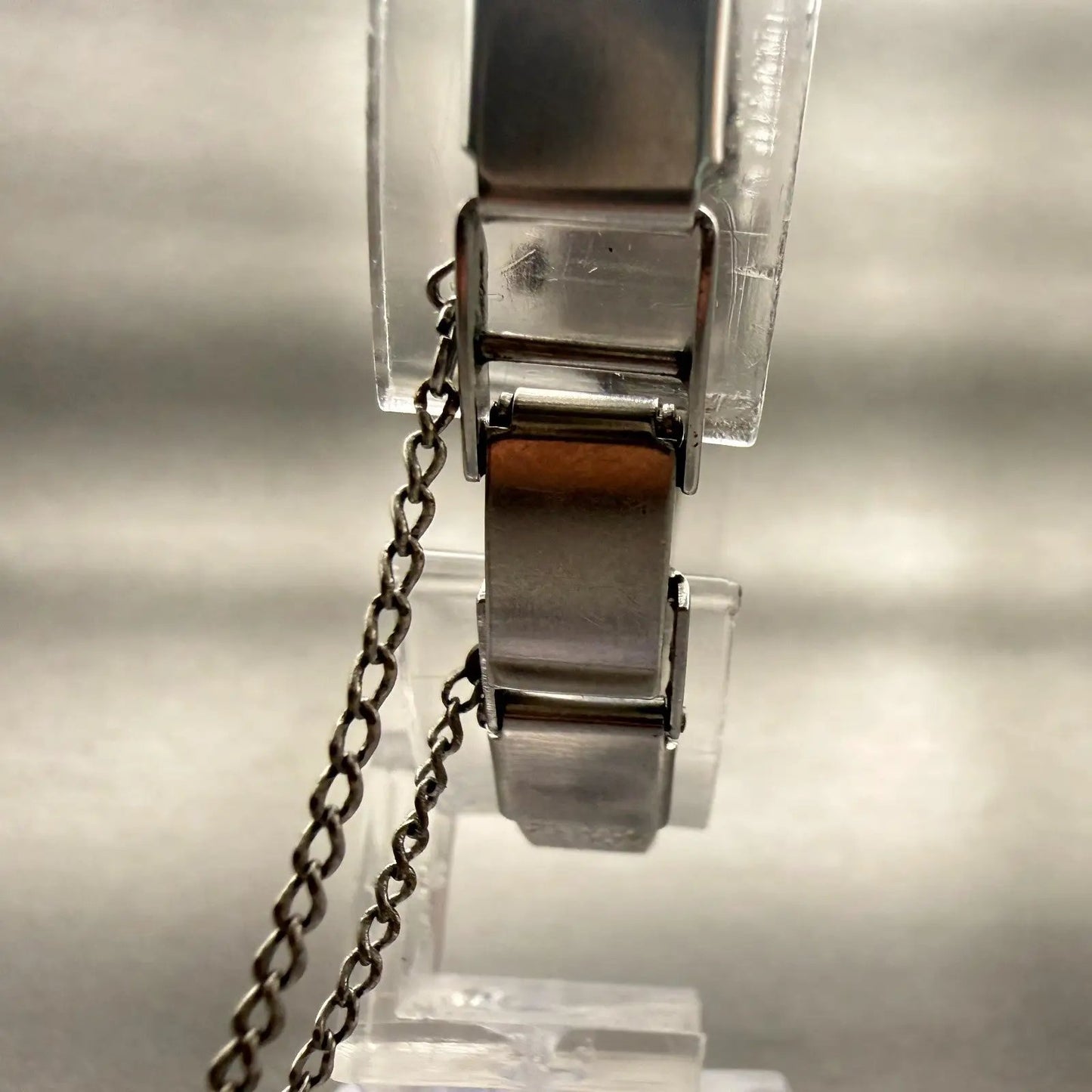 Seiko Watch Women 17mm Blue Dial Silver Tone Rectangle 11-5179 Vintage Works7
